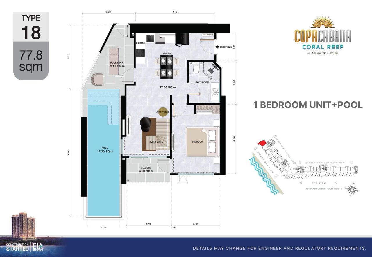 1-bedroom apartment, 77.8 m² in Copacabana Coral Reef - photo 3