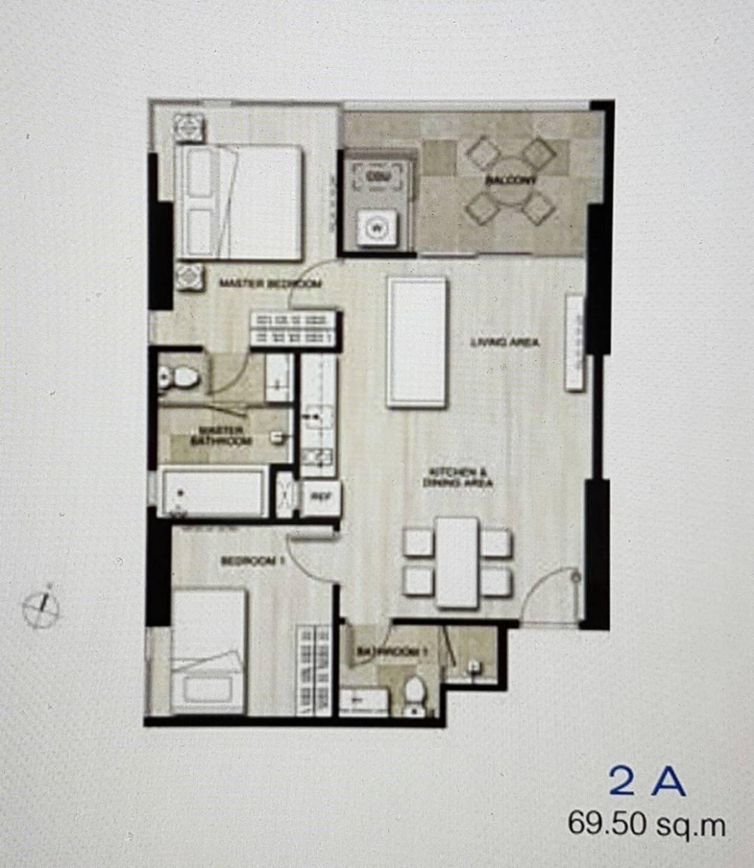 2-спальная квартира 71,42 м² в Baan Plai Haad - Pattaya — фото 2