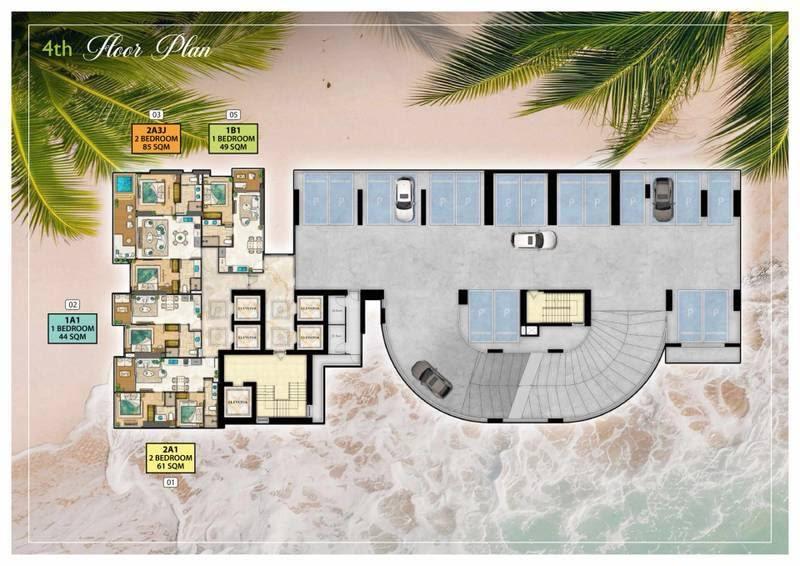 1-спальная квартира 49 м² в The Riviera Palm Beach Wongamat — фото 7