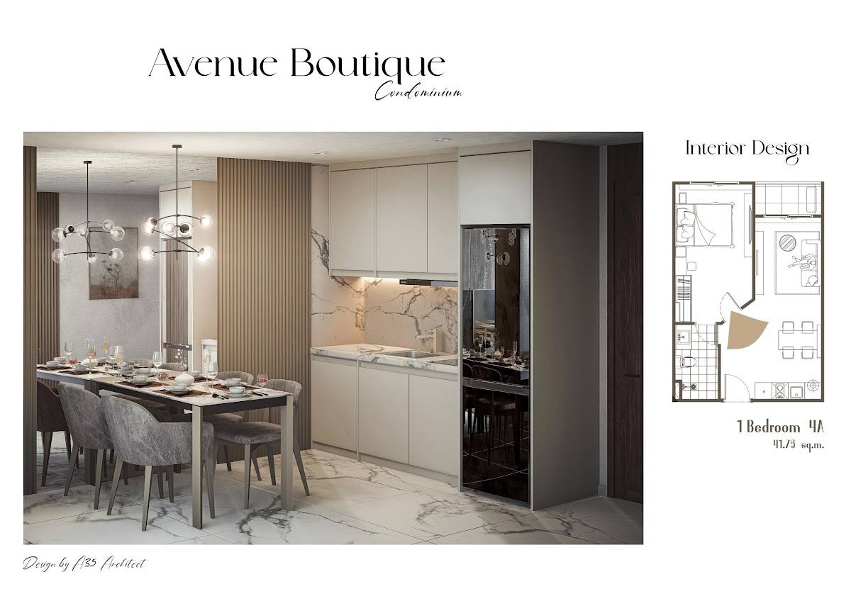 1-спальная квартира 34,85 м² в Avenue Boutique Condominium — фото 8