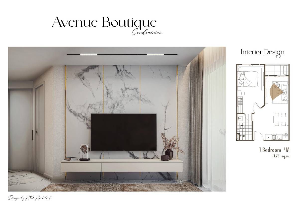 1-спальная квартира 34,85 м² в Avenue Boutique Condominium — фото 9