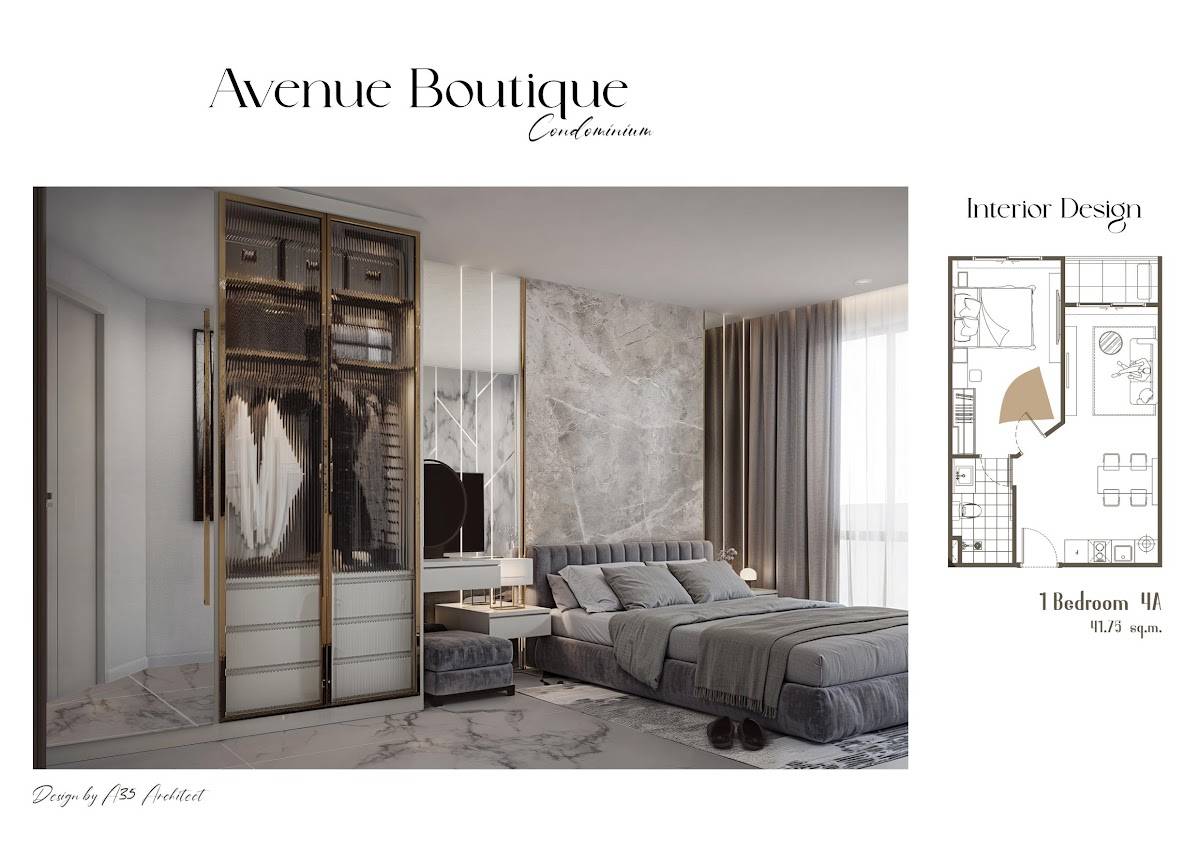 1-спальная квартира 34,85 м² в Avenue Boutique Condominium — фото 11