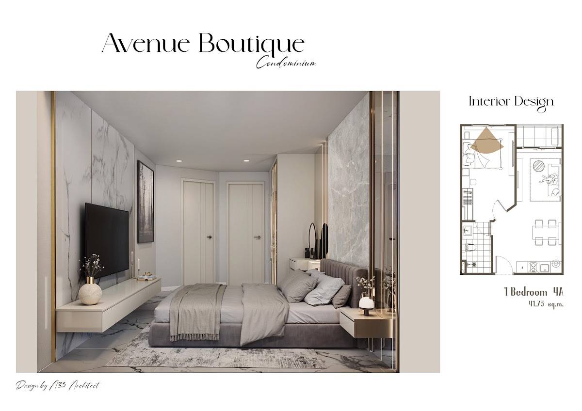 1-спальная квартира 34,85 м² в Avenue Boutique Condominium — фото 12